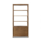 Back of Four Hands Glenview Bookcase in Weathered Oak on a white background
