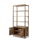 Four Hands Glenview Bookcase in Weathered Oak on a white background