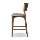 Side of Four Hands Grady Counter Stool in Alcala Taupe on a white background at Addison West