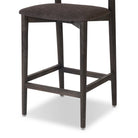 Close up of Four Hands Grady Counter Stool in Antwerp Noir on a white background at Addison West
