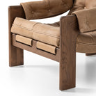 Close up of Four Hands Halston Chair in Palermo Drift on a white background at Addison West
