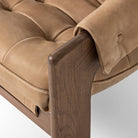 Close up of Four Hands Halston Chair in Palermo Drift on a white background at Addison West