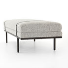 Four Hands Harris Accent Bench in Knoll Domino on white background at Addison West.