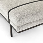 Four Hands Harris Accent Bench in Knoll Domino on white background at Addison West.