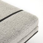 Four Hands Harris Accent Bench in Knoll Domino on white background at Addison West.