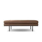 Four Hands Harris Accent Bench in Maestro Cigar on white background at Addison West.