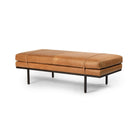 Four Hands Harris Accent Bench in Palermo Cognac on white background at Addison West.