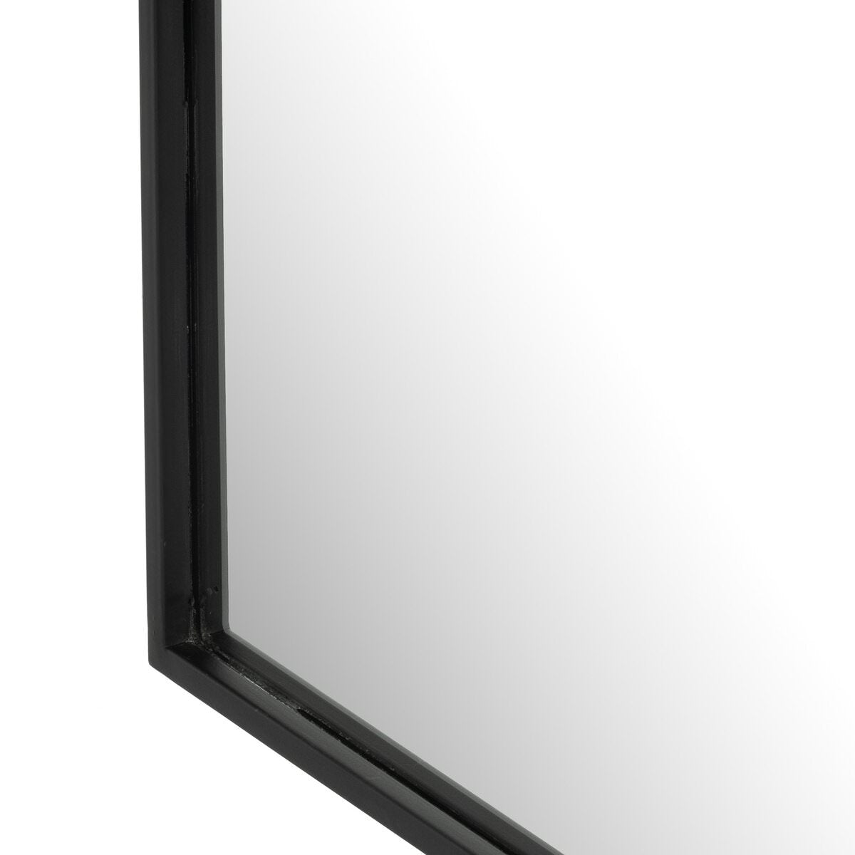 Close up of Four Hands Jacques Mirror in Gunmetal on a white background at Addison West