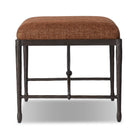 Four Hands Jade Accent Stool in Crypton Wayfarer Sienna on a white background at Addison West