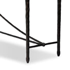 Four Hands Jade Console Table Textured Bronze on white background at Addison West.