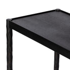 Four Hands Jade Console Table Textured Bronze on white background at Addison West.