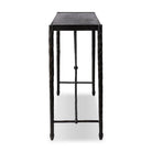 Four Hands Jade Console Table Textured Bronze on white background at Addison West.