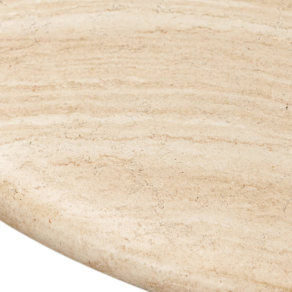 Close up of Four Hands Janice Bistro Table-36" in Sand Striae on a white background at Addison West