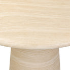 Close up of Four Hands Janice Bistro Table-36" in Sand Striae on a white background at Addison West