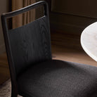 Four Hands Jessen Dining Chair Gibson in Black in dining room at Addison West.
