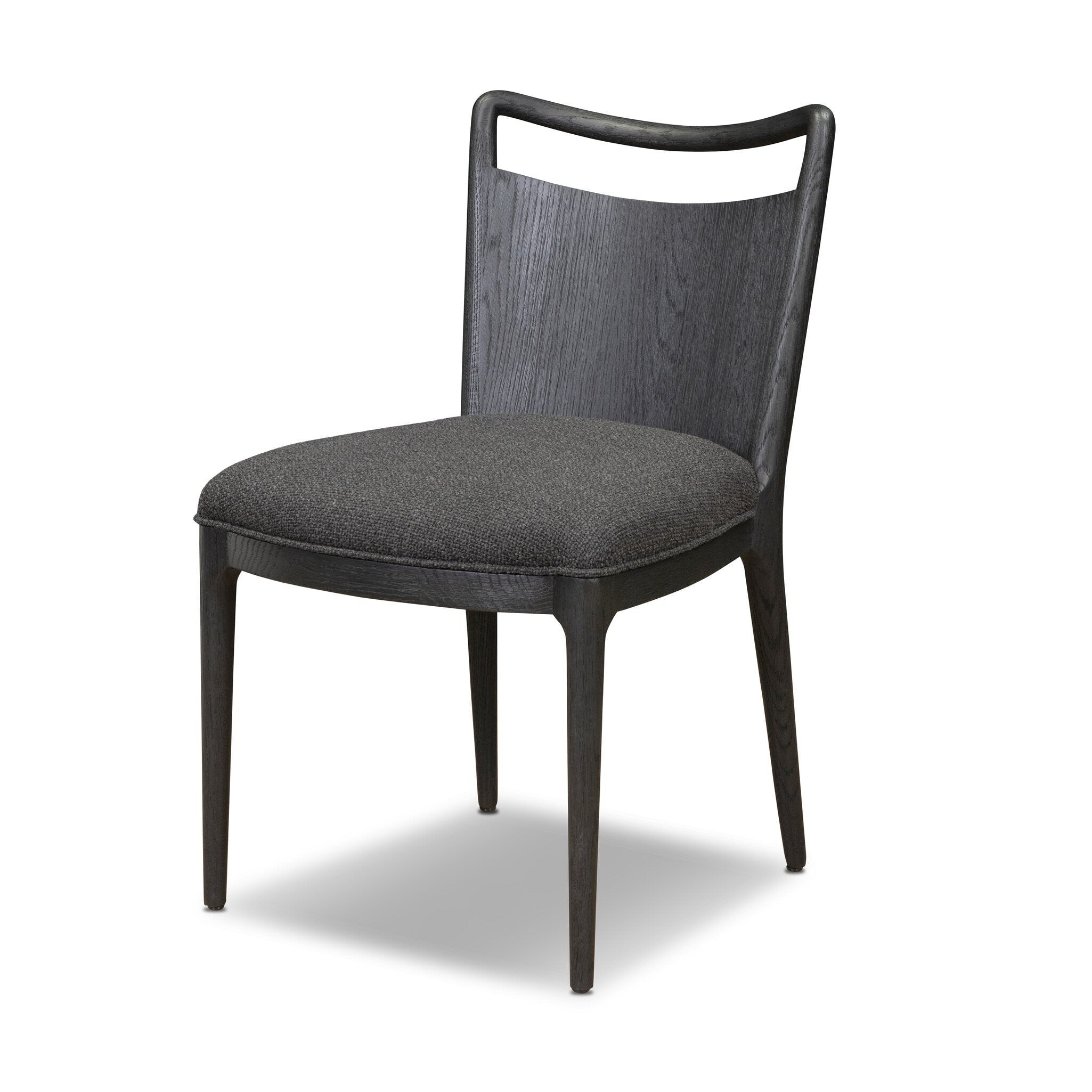Four Hands Jessen Dining Chair Gibson in Black on white background at Addison West.