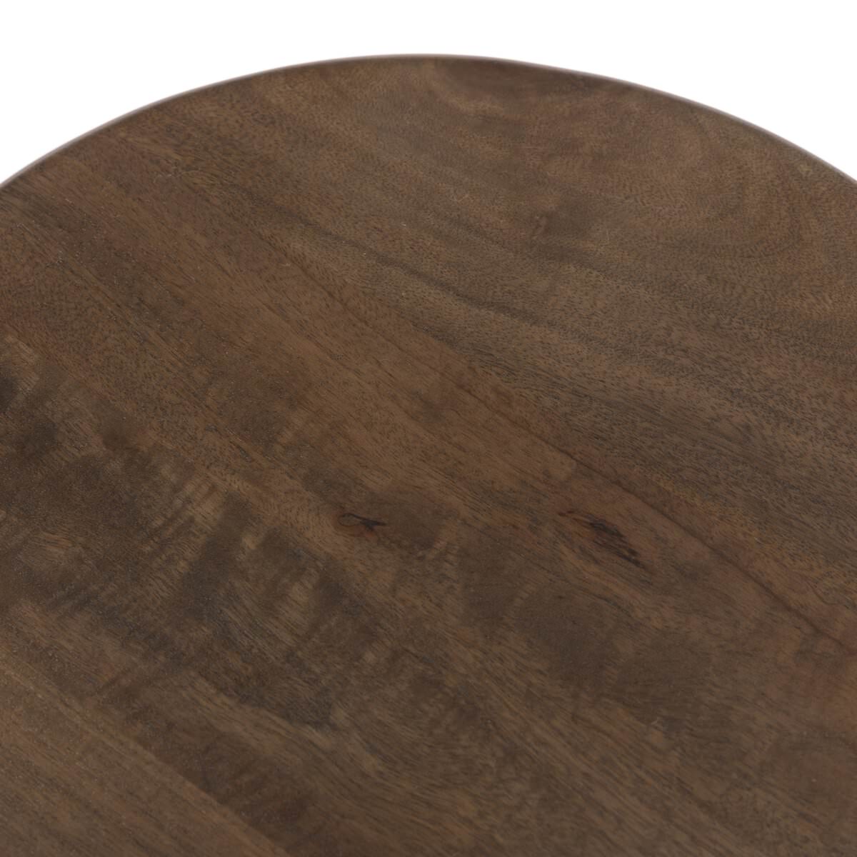 Close up of Four Hands Jinx End Table in Tawny Mango on a white background at Addison West