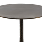 Four Hands Jocelyn End Table in Dark Brass on white background at Addison West.