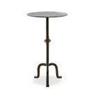 Four Hands Jocelyn End Table in Dark Brass on white background at Addison West.