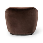 Back of Four Hands Julius Swivel Chair in Surrey Cocoa on a white background at Addison West