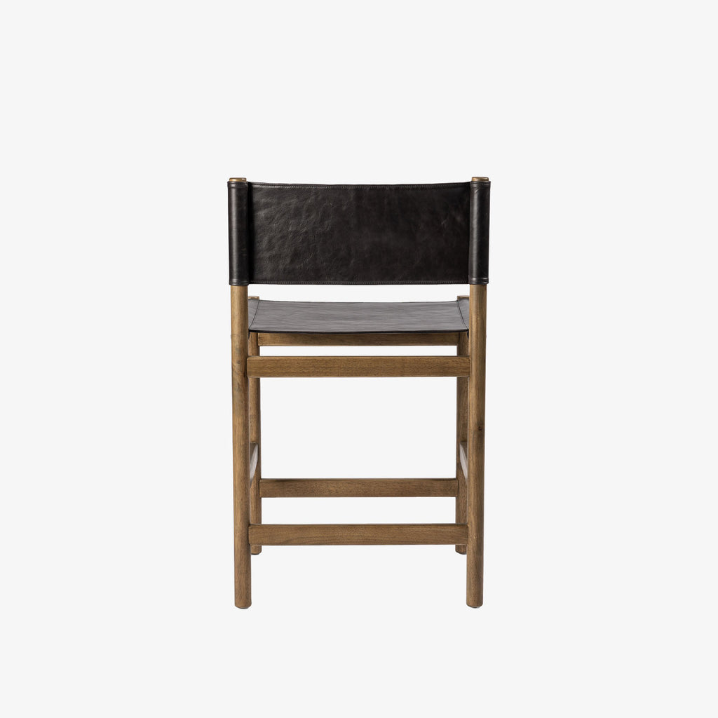 Four Hands Kena Counter Stool In Sonoma Black on a white background