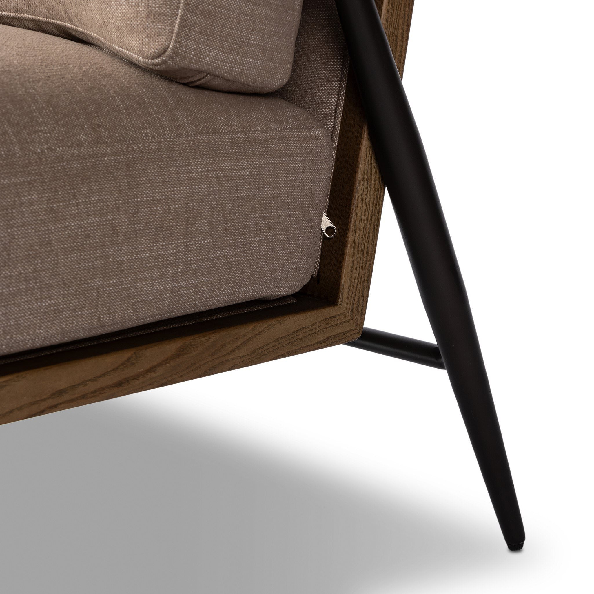 Four Hands Kennedy Chair in Crypton Nomad Taupe on white background at Addison West.