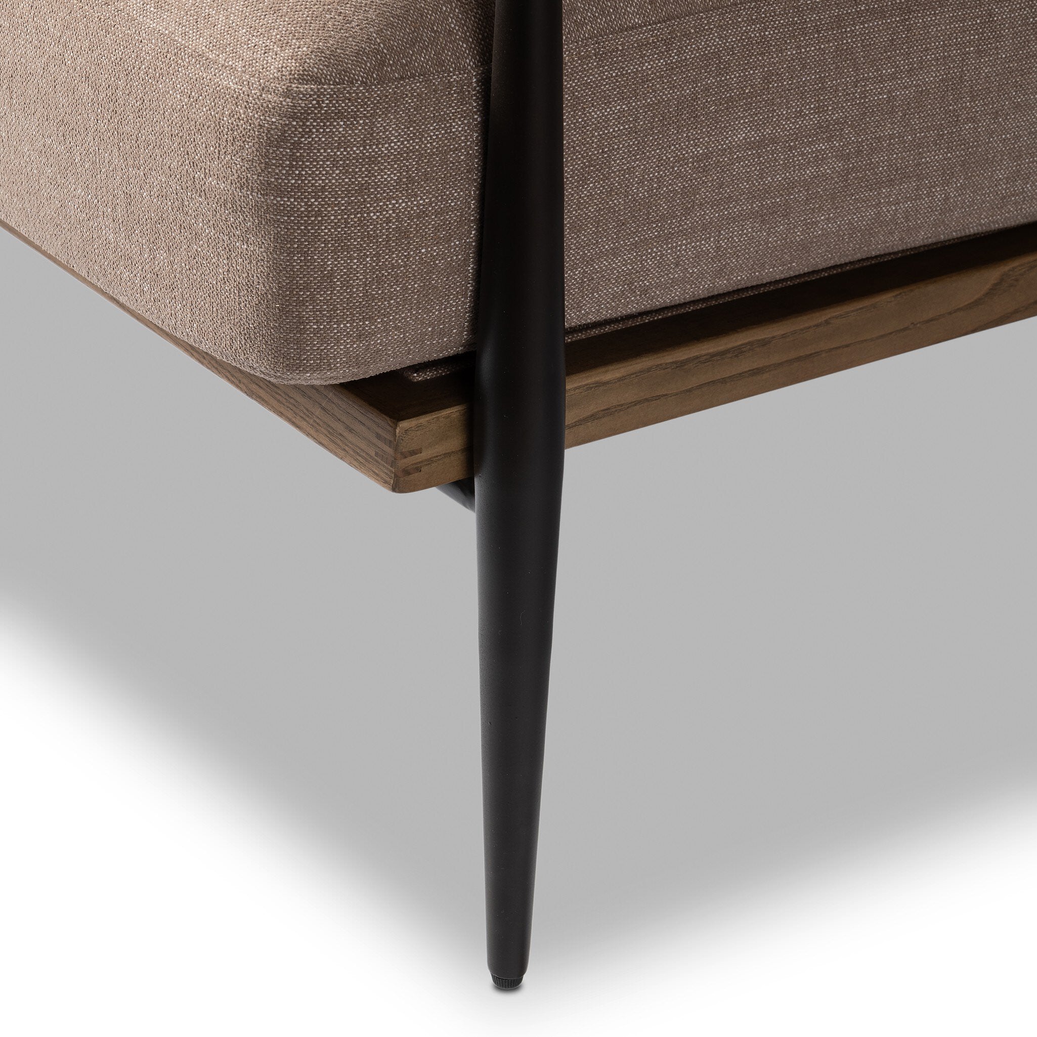 Four Hands Kennedy Chair in Crypton Nomad Taupe on white background at Addison West.