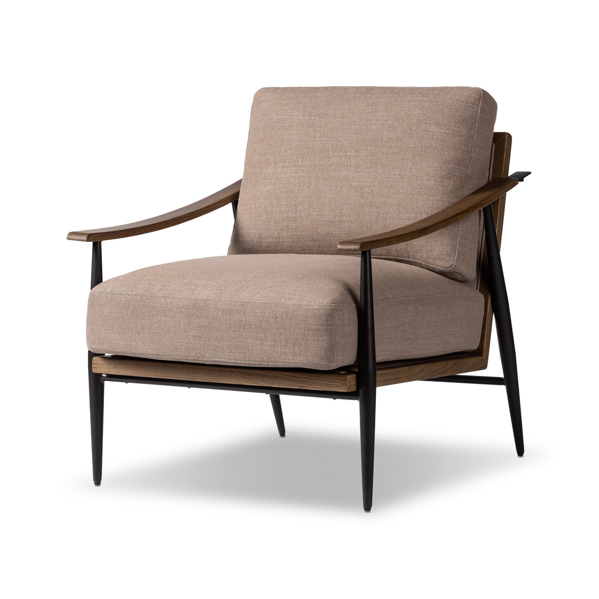 Four Hands Kennedy Chair in Crypton Nomad Taupe on white background at Addison West.