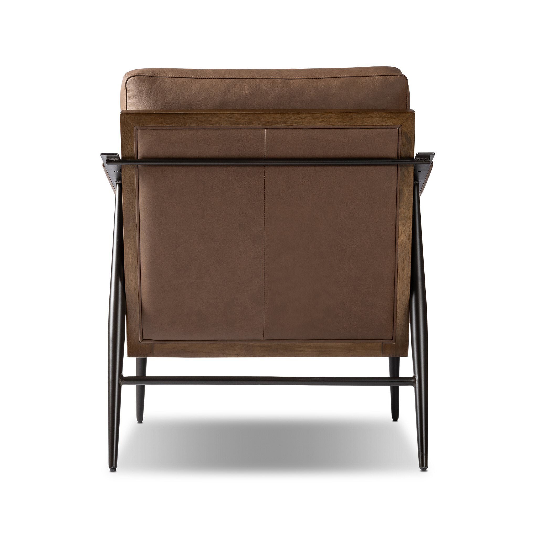 Four Hands Kennedy Chair in Maestro Cigar on white background at Addison West.