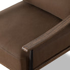 Close up of Four Hands Kennedy Chair in Maestro Cigar on white background at Addison West.