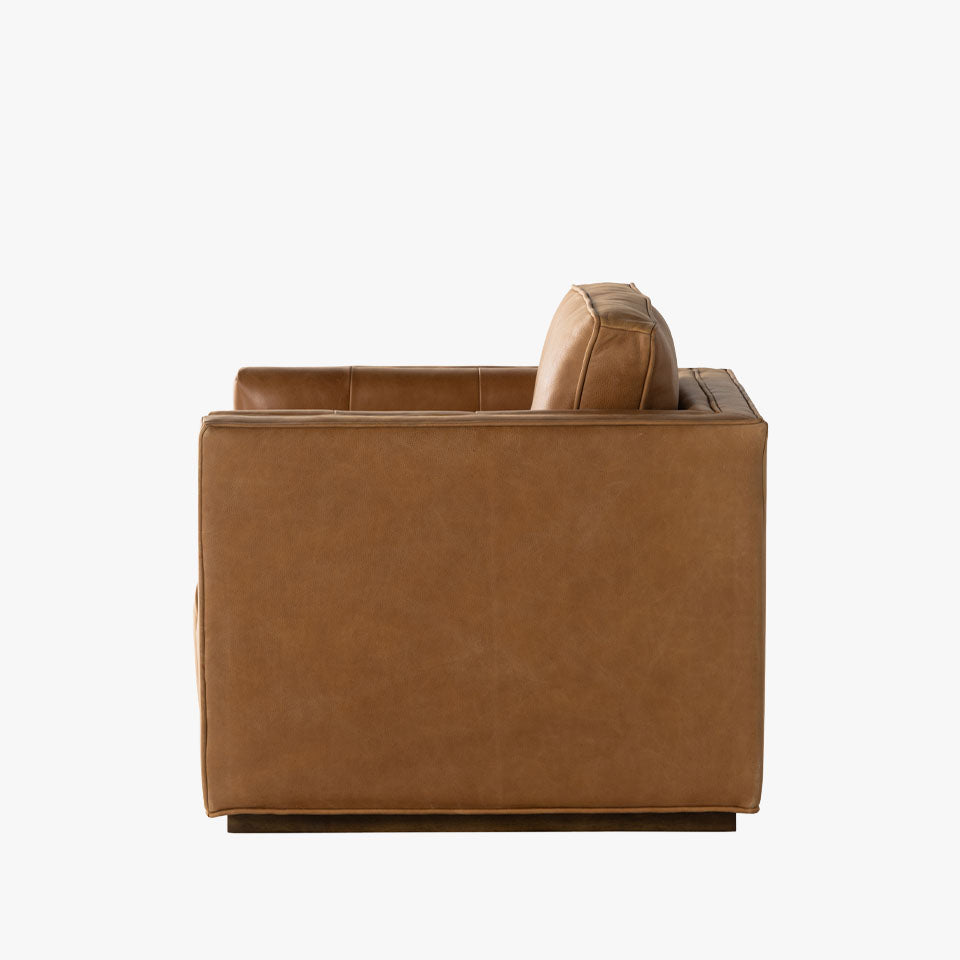 Four Hands Kiera Swivel Chair In Palermo Cognac Addison West