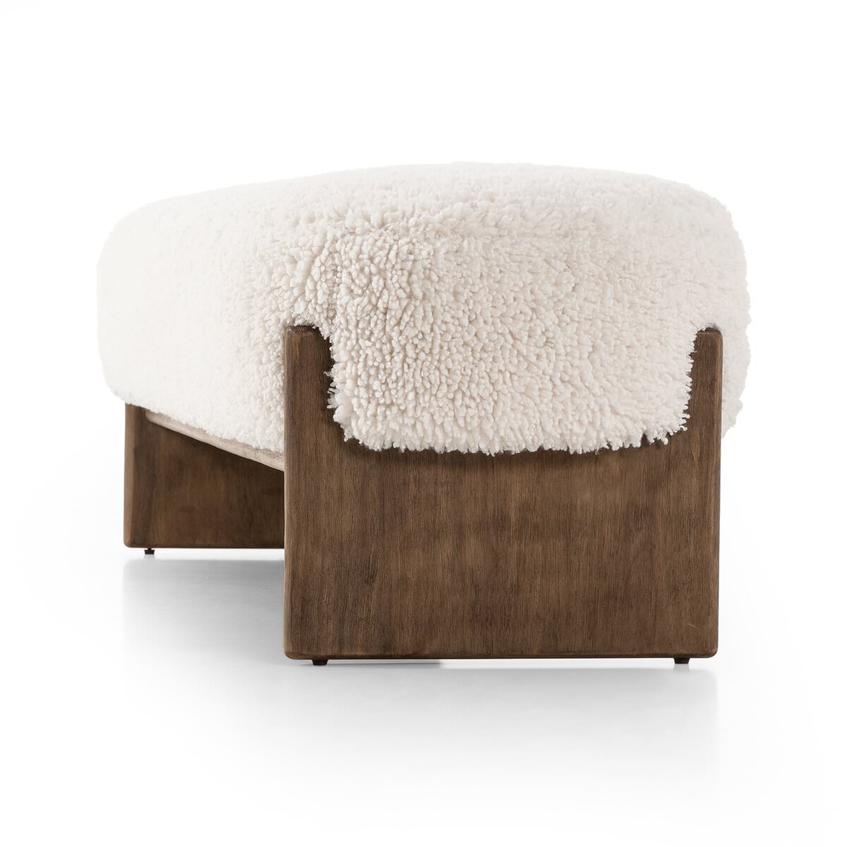 Side of Four Hands Kirby Accent Bench in Andes Natural on a white background at Addison West