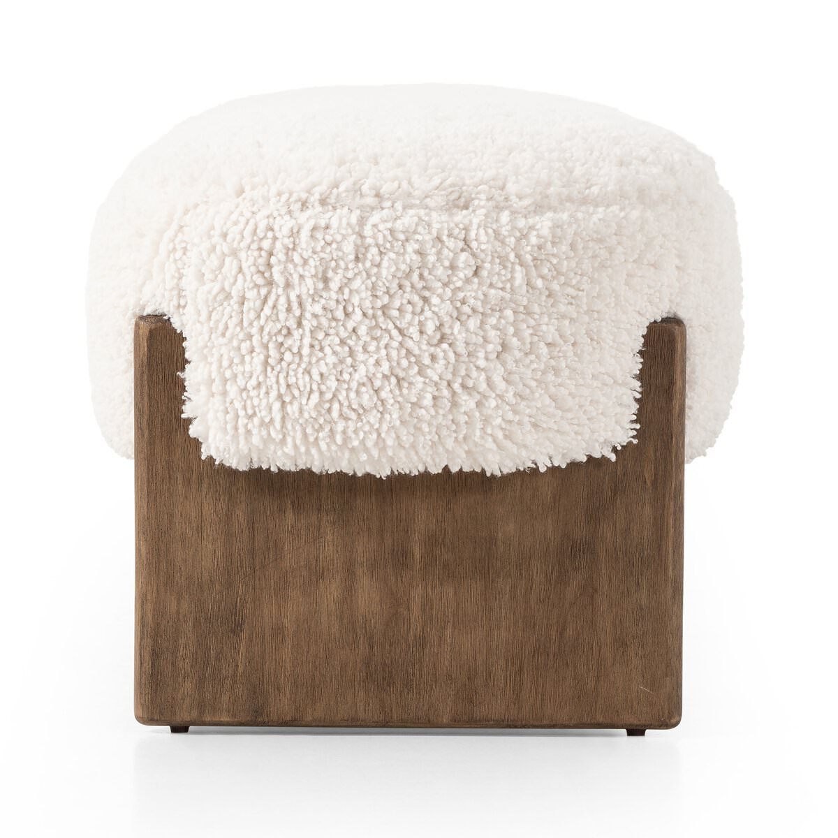 Side of Four Hands Kirby Accent Bench in Andes Natural on a white background at Addison West
