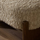 Close up of Four Hands Kirby Accent Bench in Solema Cream  at Addison West