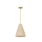 Four Hands Large Riata Pendant in Light Raffia on a white background at Addison West