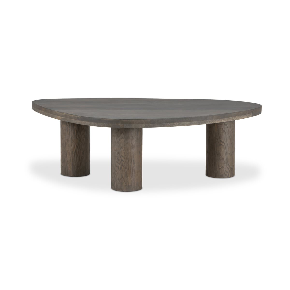 Four Hands Large Zion Nesting Coffee Table in Grey Tobacco Oak on a white background at Addison West