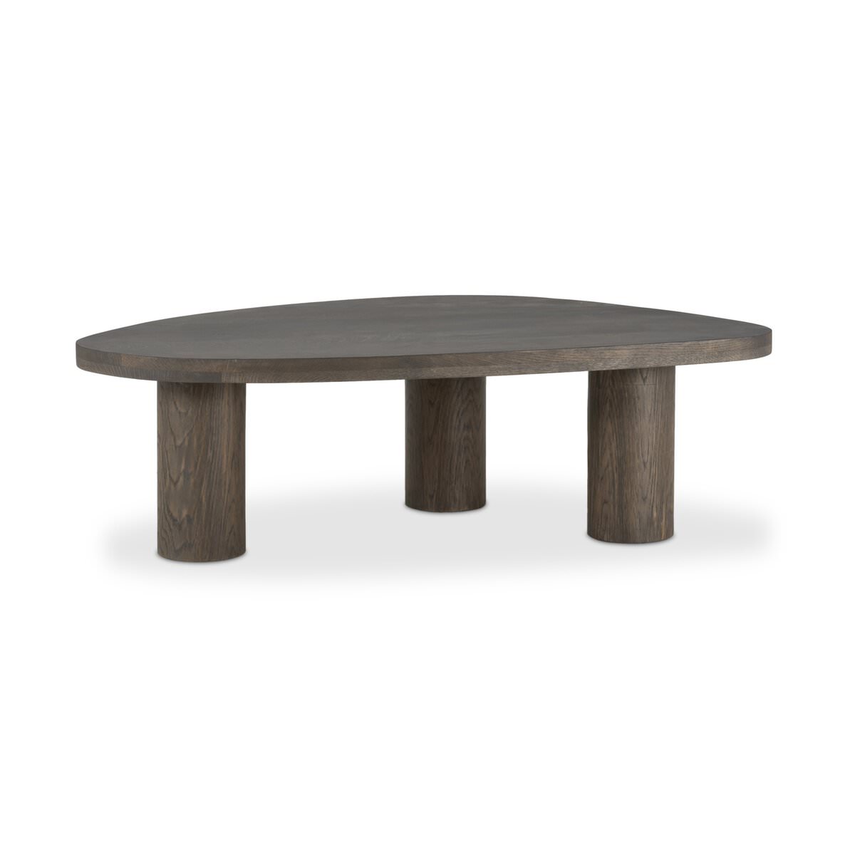 Four Hands Large Zion Nesting Coffee Table in Grey Tobacco Oak on a white background at Addison West
