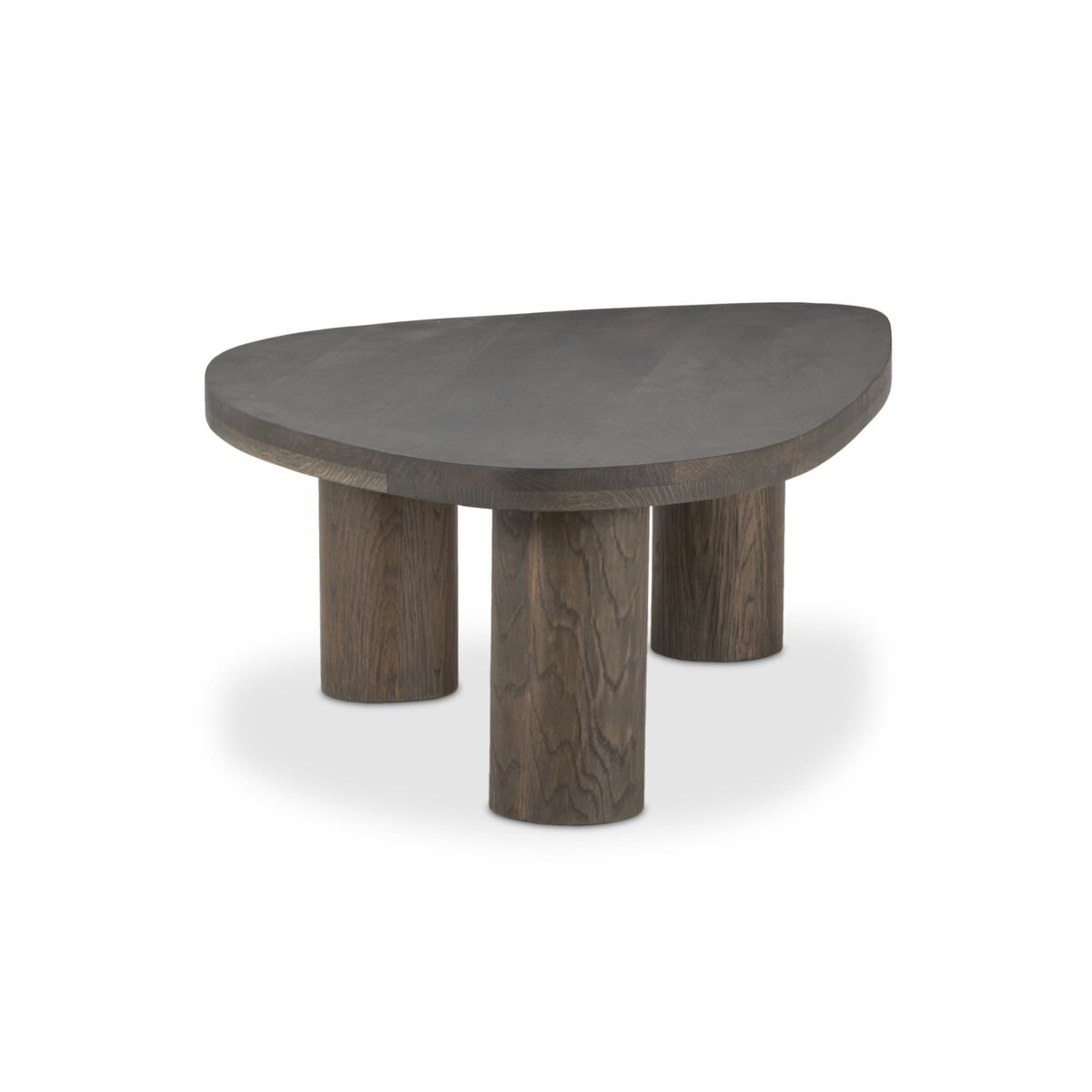 Four Hands Large Zion Nesting Coffee Table in Grey Tobacco Oak on a white background at Addison West