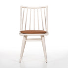 Four Hands Lewis Windsor Chair in Off White Whiskey Saddle on a white background