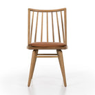 Four Hands Lewis Windsor Chair in Sandy Oak Whiskey Saddle on a white background