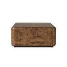 Four Hands Lola Coffee Table in Umber Oak Veneer on a white background at Addison West