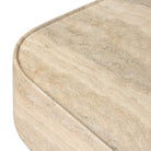 Close up of Four Hands Manor Outdoor Coffee Table in Textured Sandy Grey on a white background at Addison West