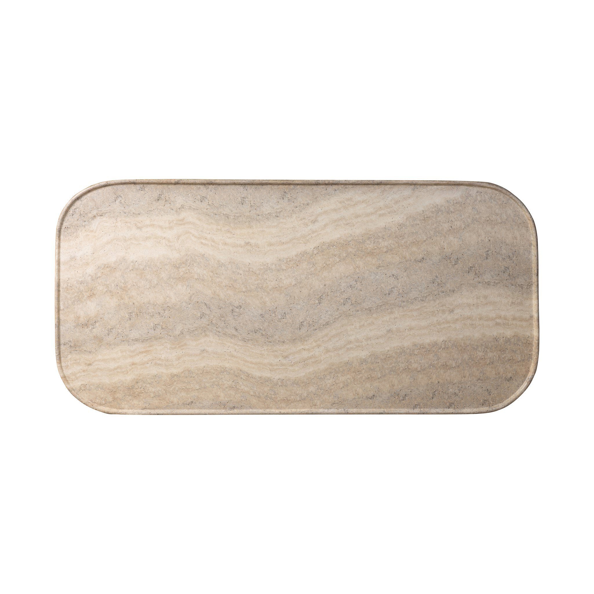 Four Hands Manor Outdoor Coffee Table in Textured Sandy Grey on a white background at Addison West