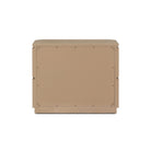 Four Hands Mariella Nightstand in Beige Painted Linen on white background at Addison West.