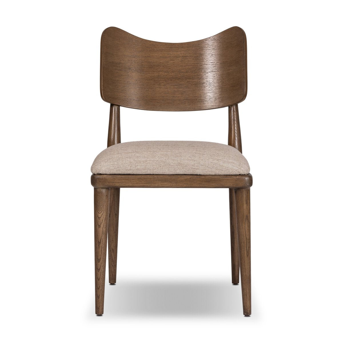 Four Hands Marley Dining Chair in Alcala Wheat on a white background at Addison West