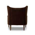 Four Hands Marlow Wing Chair in Monte Chocolate on white background at Addison West.
