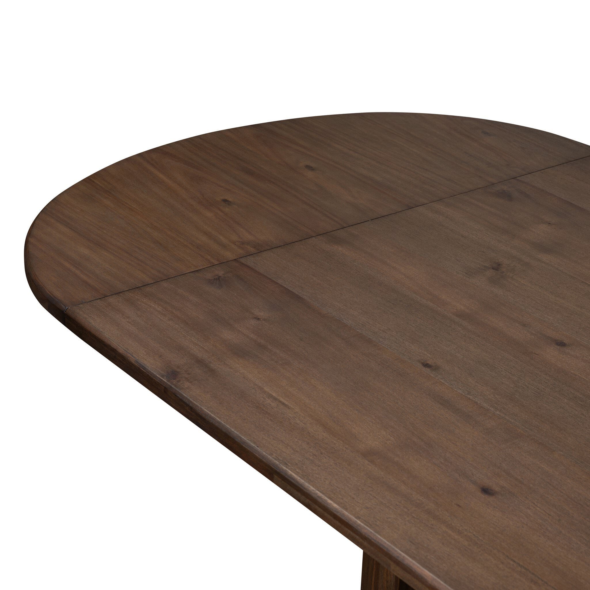 Four Hands Melina Extension Dining Table in Weathered Acacia Veneer on white background at Addison West.