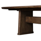 Four Hands Melina Extension Dining Table in Weathered Acacia Veneer on white background at Addison West.