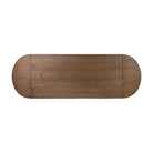 Four Hands Melina Extension Dining Table in Weathered Acacia Veneer on white background at Addison West.