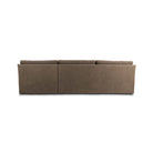 Back of Four Hands Monette 2-Piece Sectional Right Chaise in Broadway Coffee on a white background at Addison West